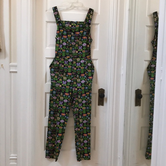 NWT Nooworks print overalls Sz XXL lightweight cotton "Awesome Blossom" print - Picture 6 of 14